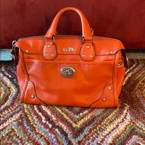 Orange coach purse